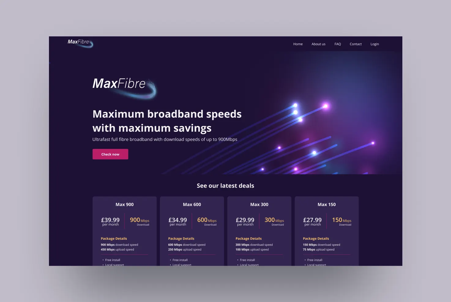 Maxfibre Broadband — UX redesign, +30% conversion rate